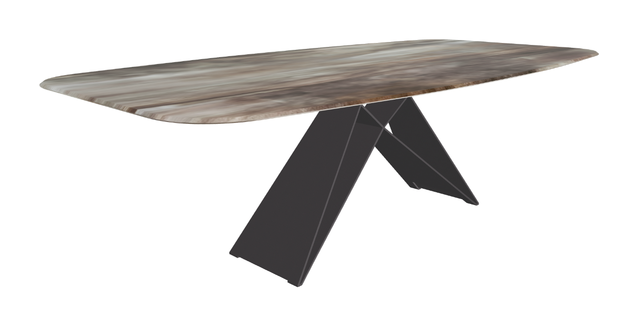 Cattelan Italia Premier Crystalart Rectangular & Barrel-Shaped Dining Table