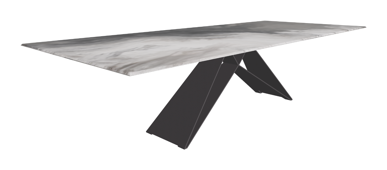 Cattelan Italia Premier Crystalart Rectangular & Barrel-Shaped Dining Table
