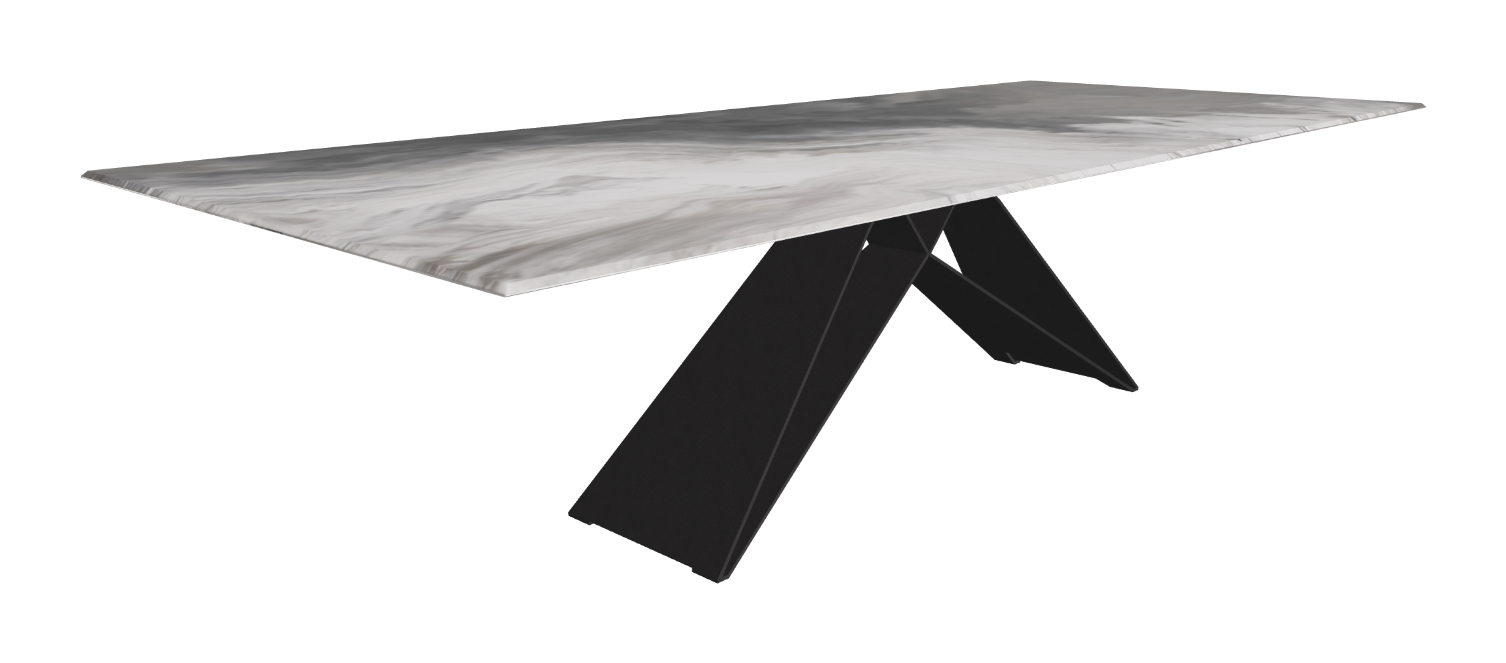 Cattelan Italia Premier Crystalart Rectangular & Barrel-Shaped Dining Table