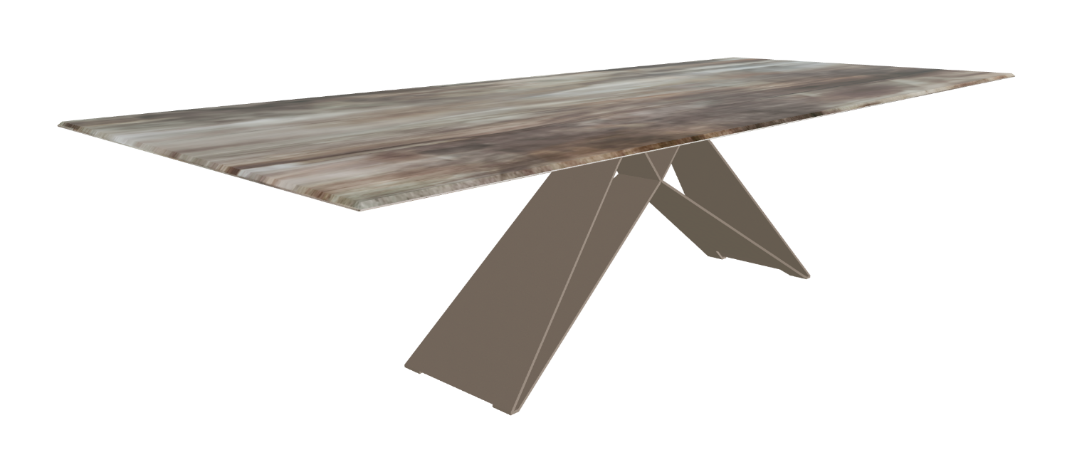 Cattelan Italia Premier Crystalart Rectangular & Barrel-Shaped Dining Table