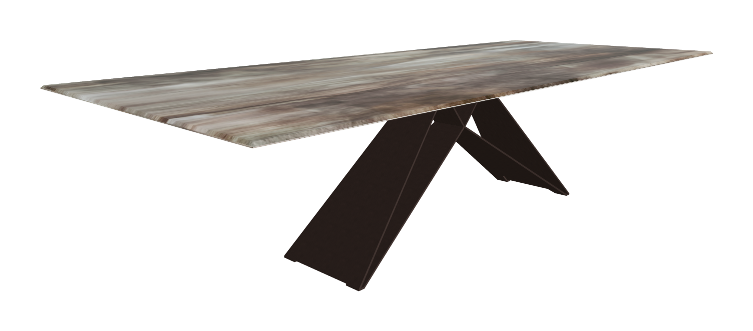 Cattelan Italia Premier Crystalart Rectangular & Barrel-Shaped Dining Table