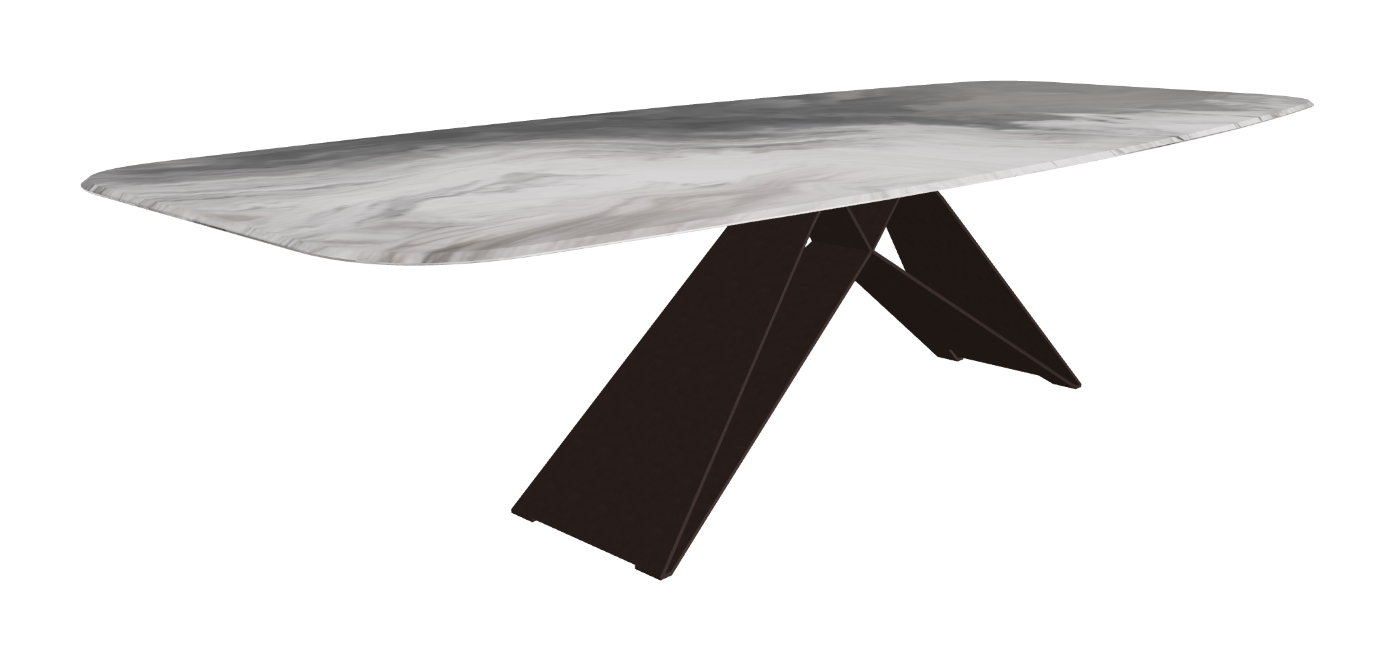 Cattelan Italia Premier Crystalart Rectangular & Barrel-Shaped Dining Table