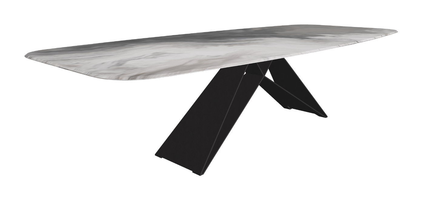Cattelan Italia Premier Crystalart Rectangular & Barrel-Shaped Dining Table