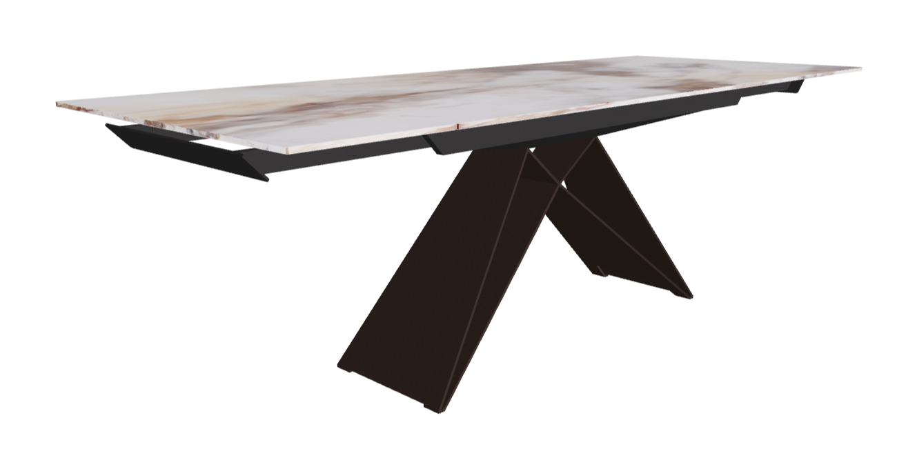 160-236×90×75h_CrystalArt Cotopaxi Marble_Bronze Embossed_Extended