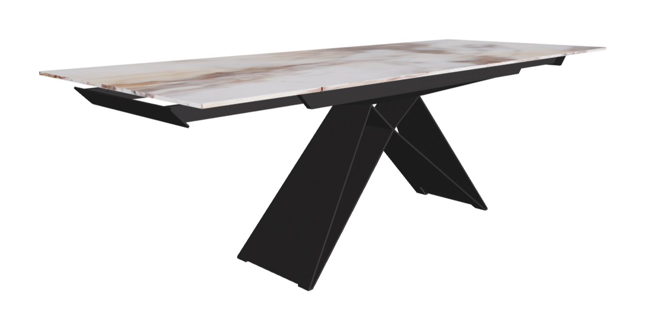 160-236×90×75h_CrystalArt Cotopaxi Marble_Black Embossed_Extended