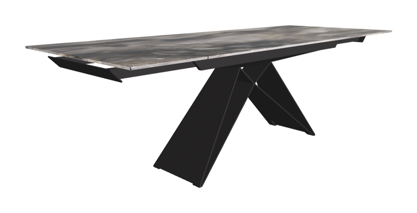 160-236×90×75h_CrystalArt Orobico Marble_Black Embossed_Extended