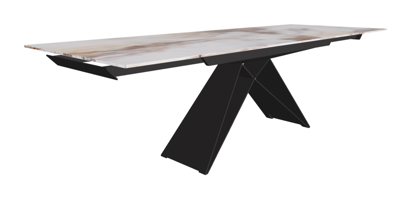 182-258×90×75h_CrystalArt Cotopaxi Marble_Black Embossed_Extended