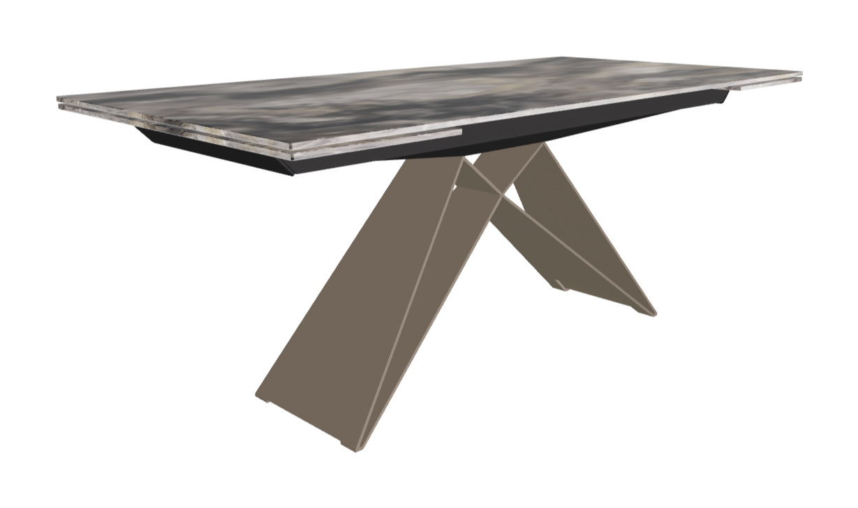 182-258×90×75h_CrystalArt Orobico Marble_Titanium Embossed_Closed