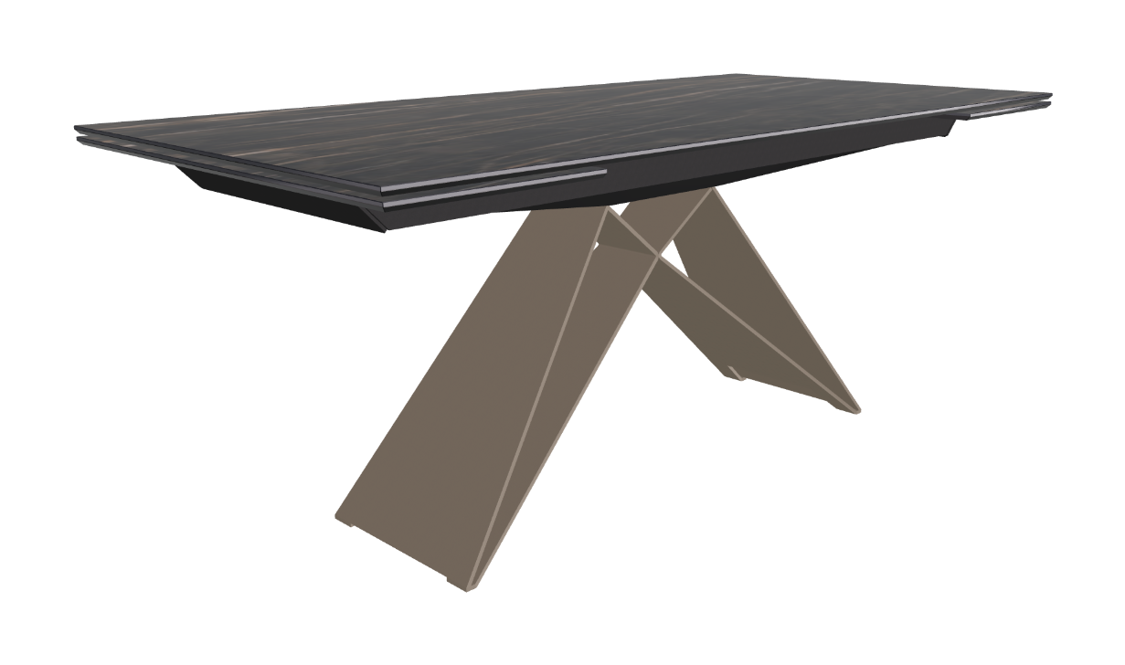 182-258x90x75h Rectangle Shaped_Glossy Portoro_Titanium Embossed_Closed