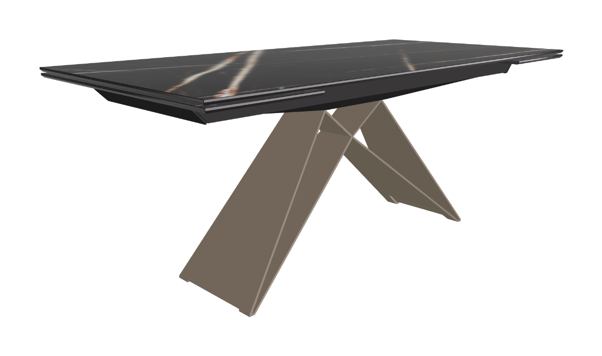 182-258x90x75h Rectangle Shaped_Glossy Sahara Noir_Titanium Embossed_Closed