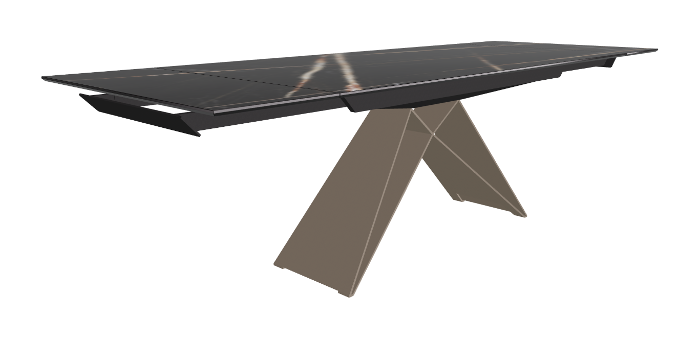 182-258x90x75h Rectangle Shaped_Glossy Sahara Noir_Titanium Embossed_Extended