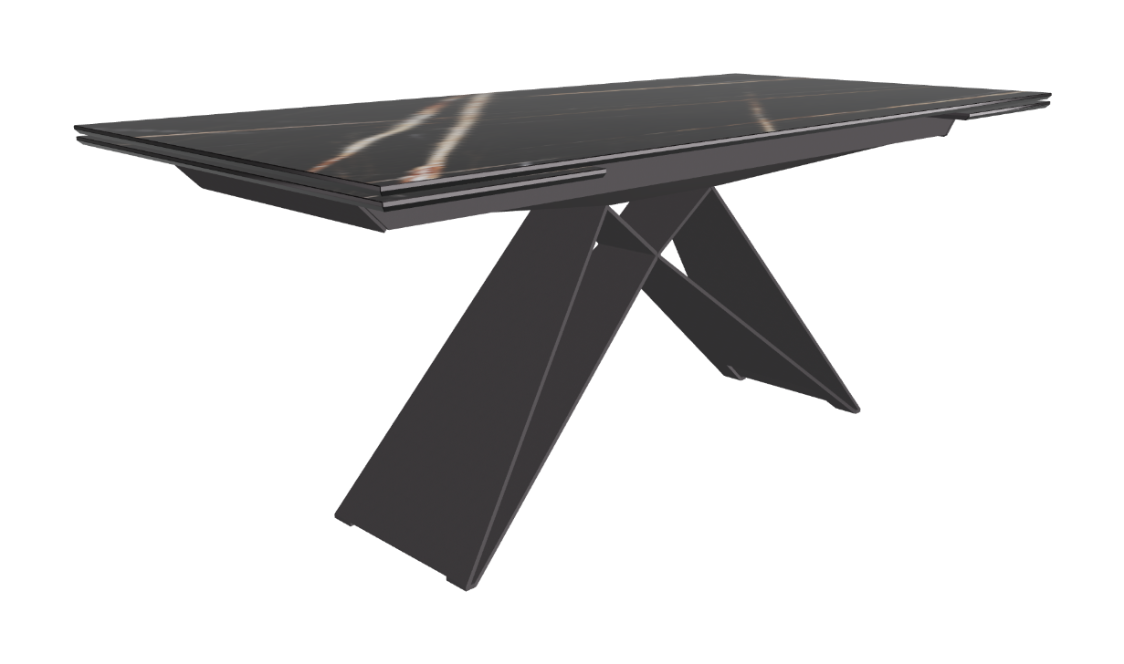 182-258x90x75h Rectangle Shaped_Glossy Sahara Noir_Graphite Embossed_Closed