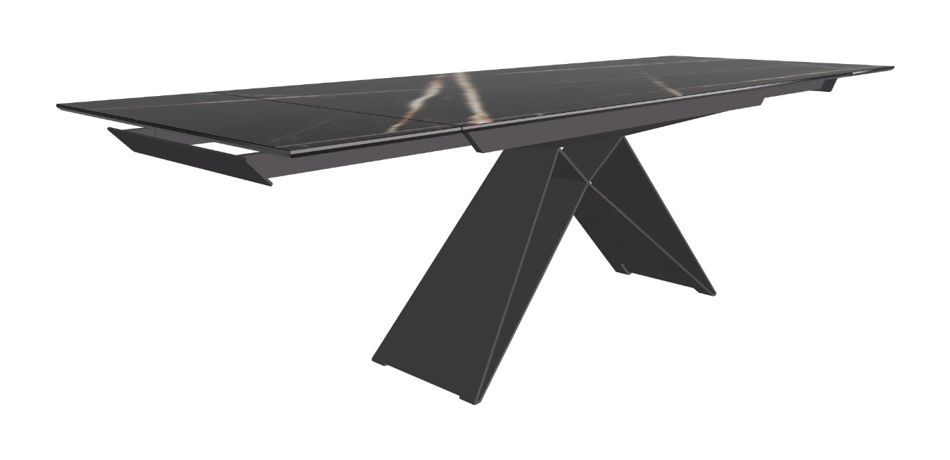 182-258x90x75h Rectangle Shaped_Glossy Sahara Noir_Graphite Embossed_Extended