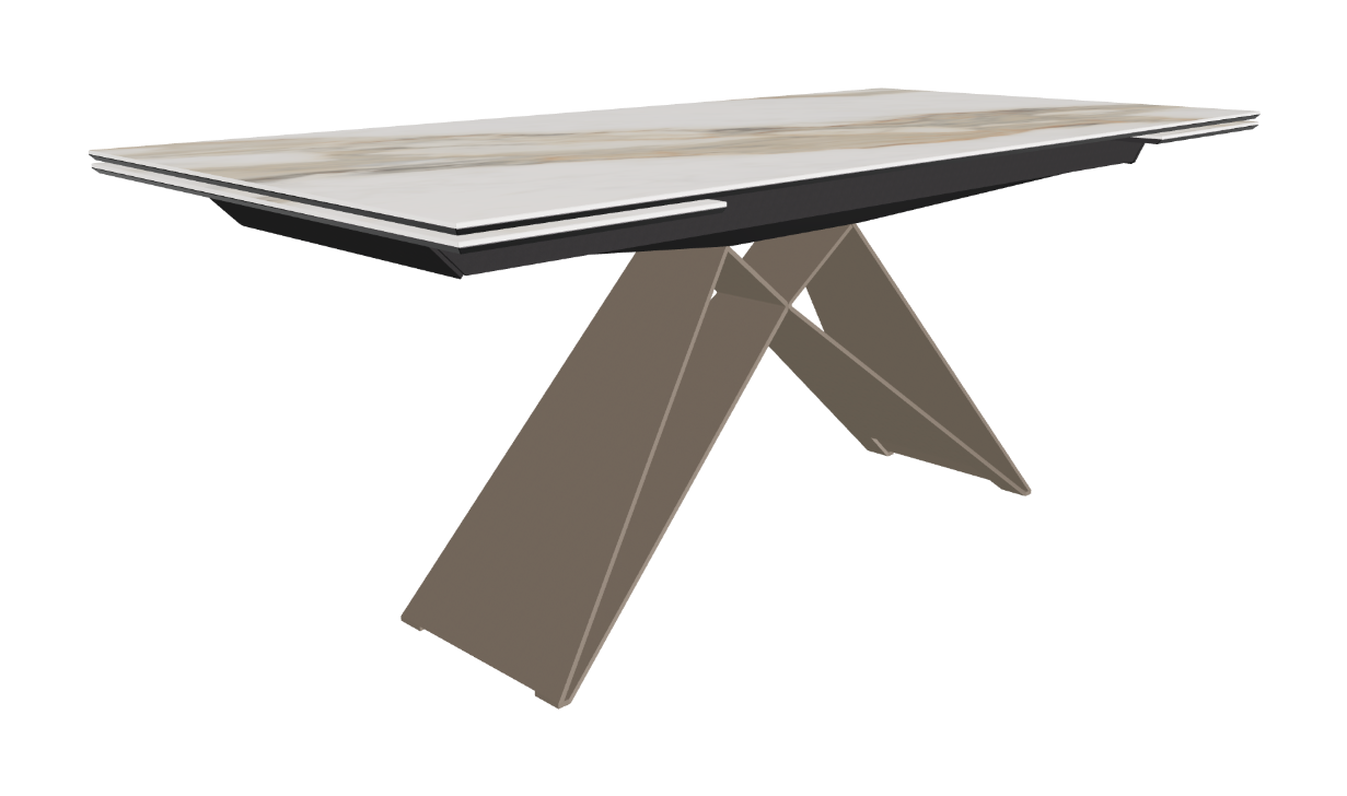 182-258x90x75h Rectangle Shaped_Matt Borghini Calacatta_Titanium Embossed_Closed