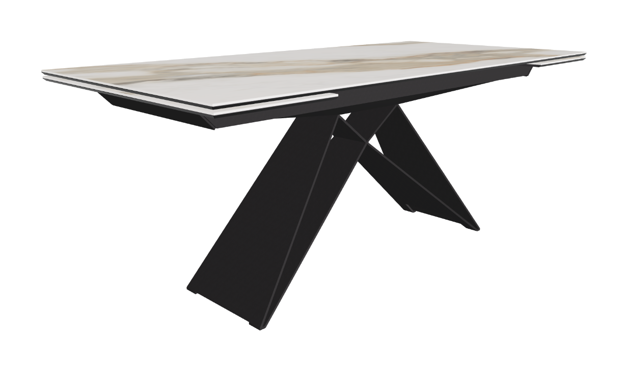 182-258x90x75h Rectangle Shaped_Matt Borghini Calacatta_Black Embossed_Closed