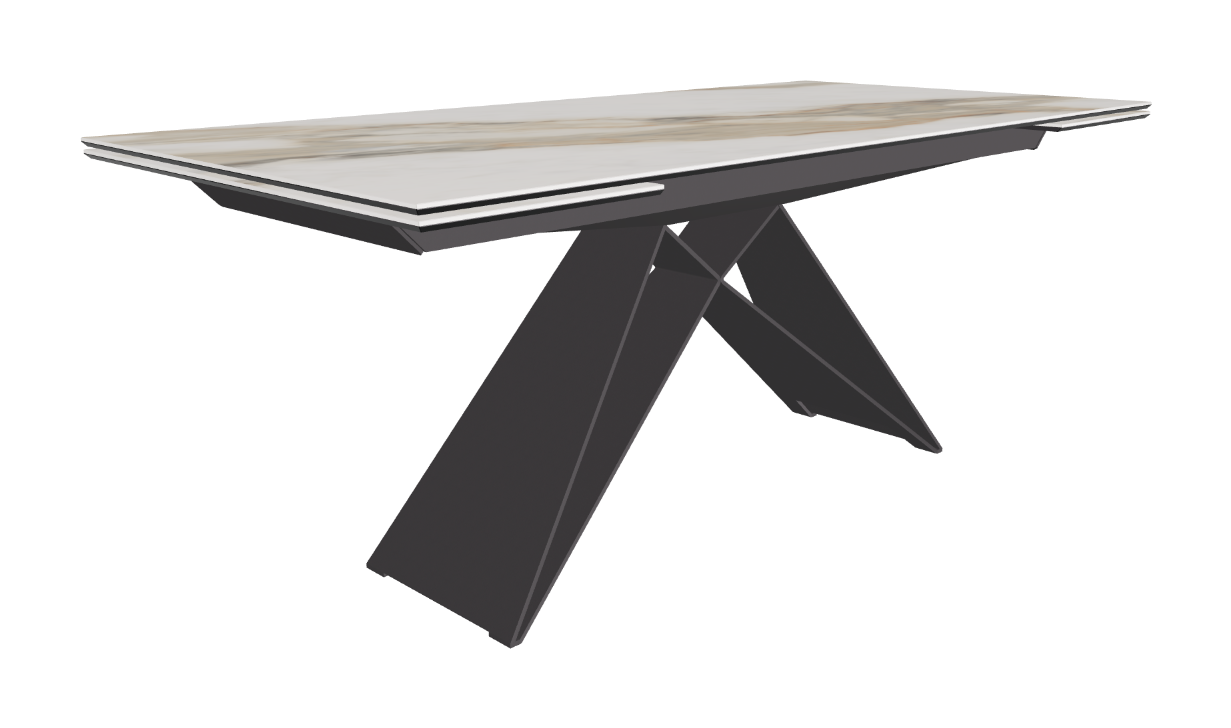 182-258x90x75h Rectangle Shaped_Glossy Borghini Calacatta_Graphite Embossed_Closed