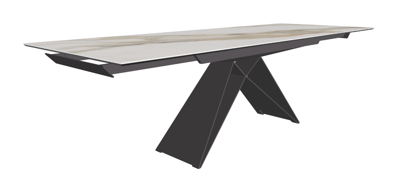 182-258x90x75h Rectangle Shaped_Glossy Borghini Calacatta_Graphite Embossed_Extended