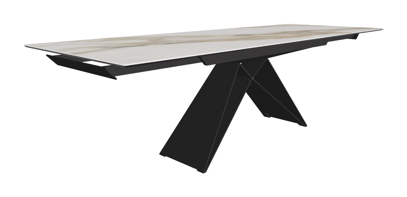 182-258x90x75h Rectangle Shaped_Glossy Borghini Calacatta_Black Embossed_Extended