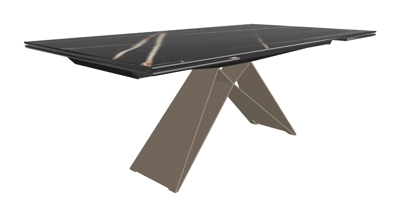 200-294x106x75h Rectangle Shaped_Glossy Sahara Noir_Titanium Embossed_Closed
