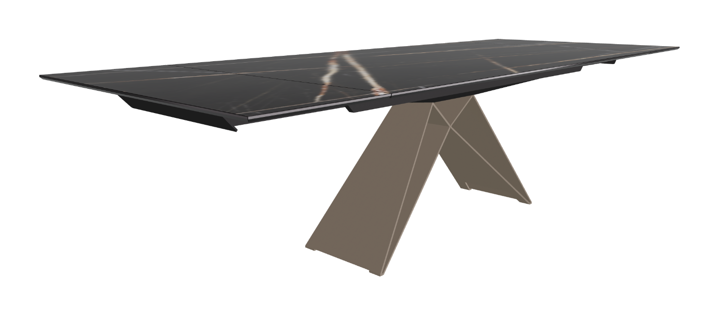 200-294x106x75h Rectangle Shaped_Glossy Sahara Noir_Titanium Embossed_Extended