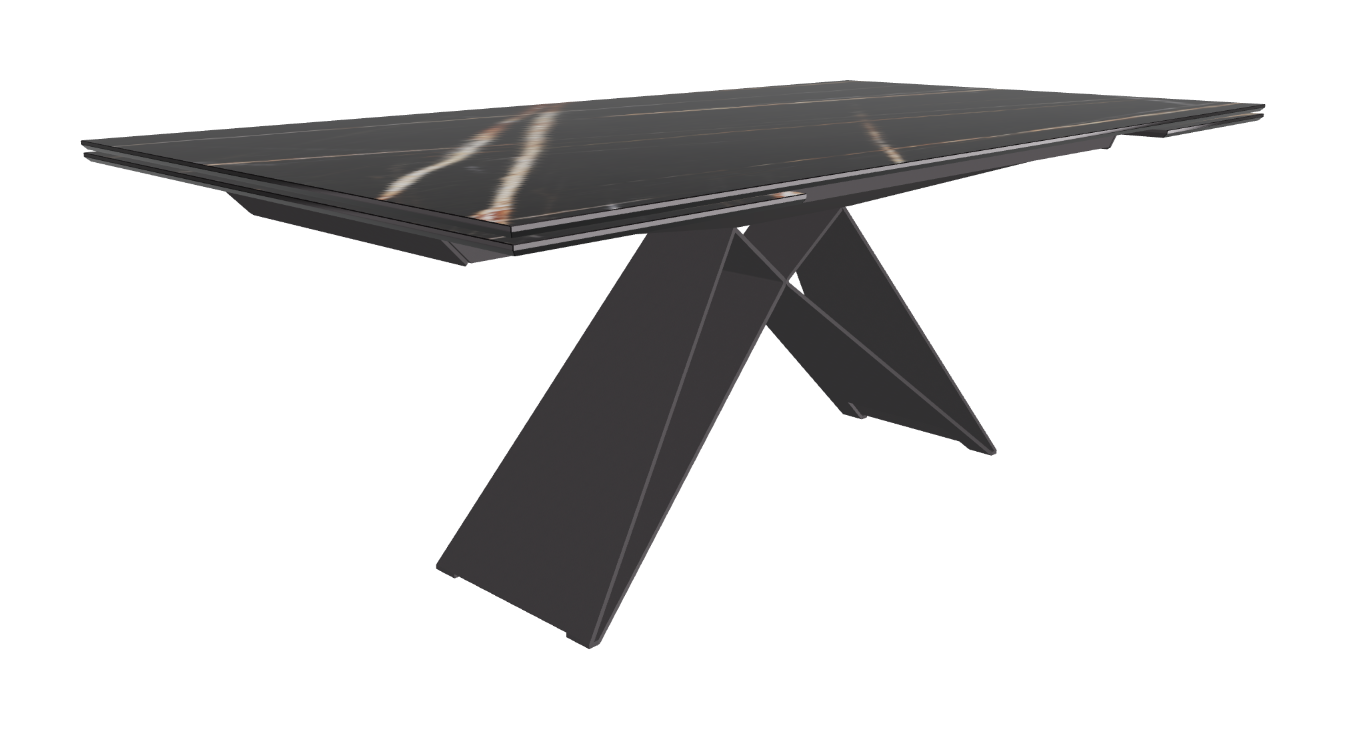200-294x106x75h Rectangle Shaped_Glossy Sahara Noir_Graphite Embossed_Closed