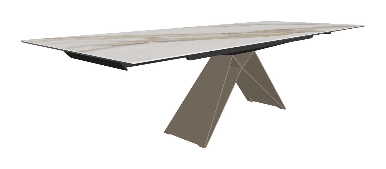 200-294x106x75h Rectangle Shaped_Glossy Borghini Calacatta_Titanium Embossed_Extended