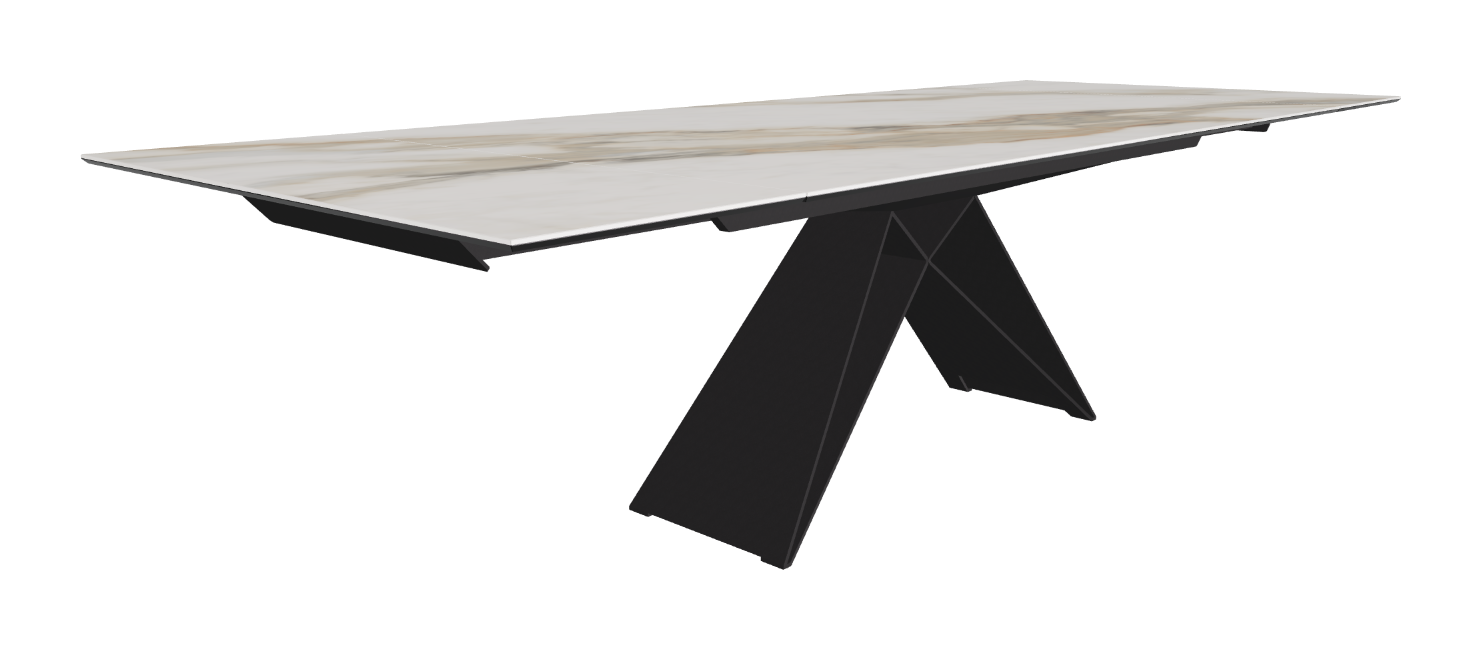 200-294x106x75h Rectangle Shaped_Glossy Borghini Calacatta_Black Embossed_Extended