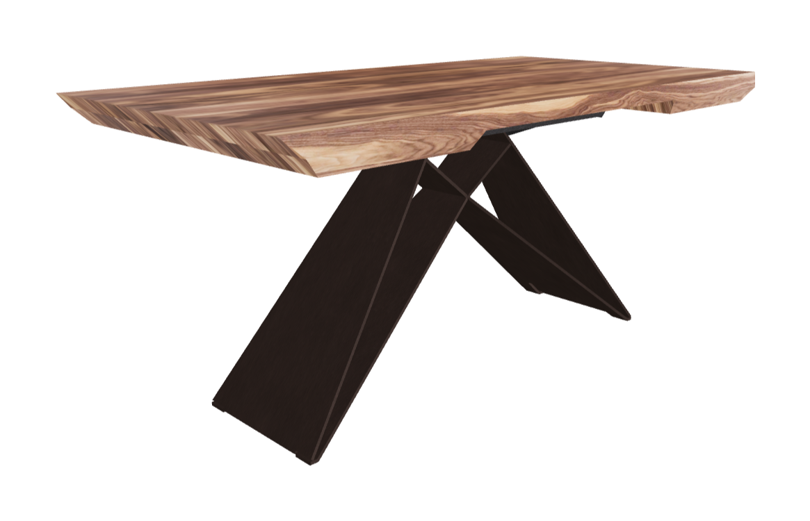 160-237×90×75h_Canaletto Walnut_Bronze Embossed_Closed