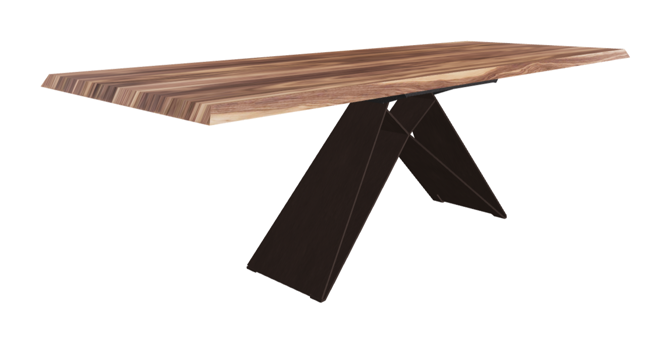 160-237×90×75h_Canaletto Walnut_Bronze Embossed_Extended