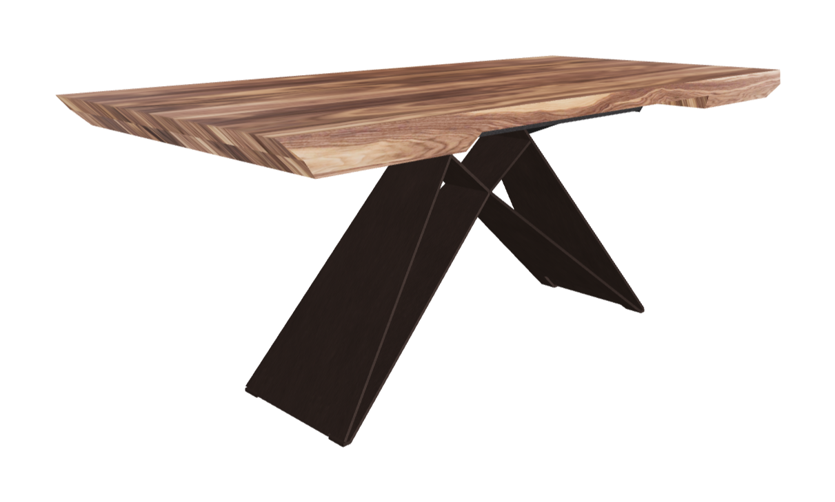 180-257×90×75h_Canaletto Walnut_Bronze Embossed_Closed