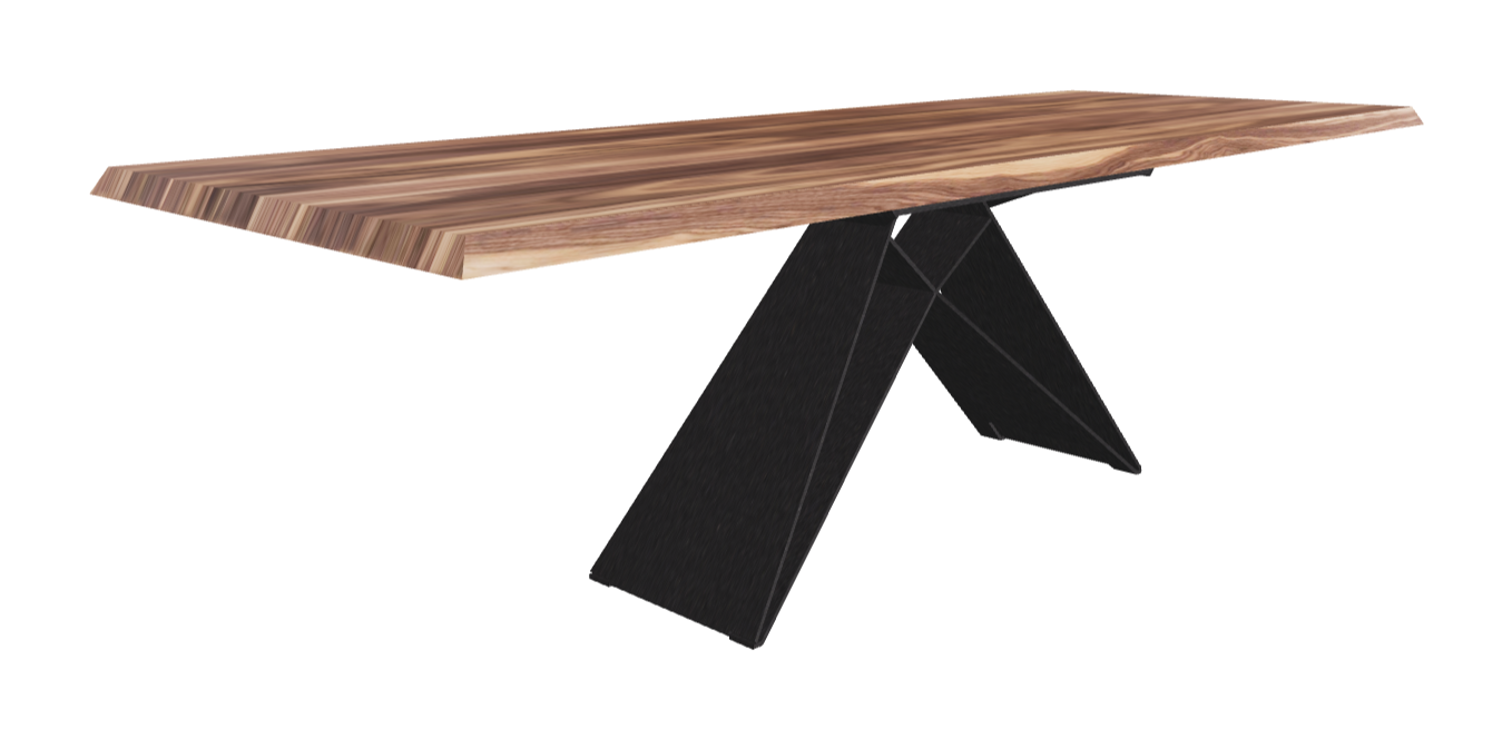 180-257×90×75h_Canaletto Walnut_Black Embossed_Extended