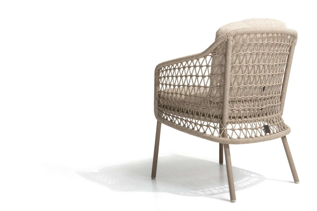 Puccini dining chair in Latte; component of the two-seat Manolo dining set