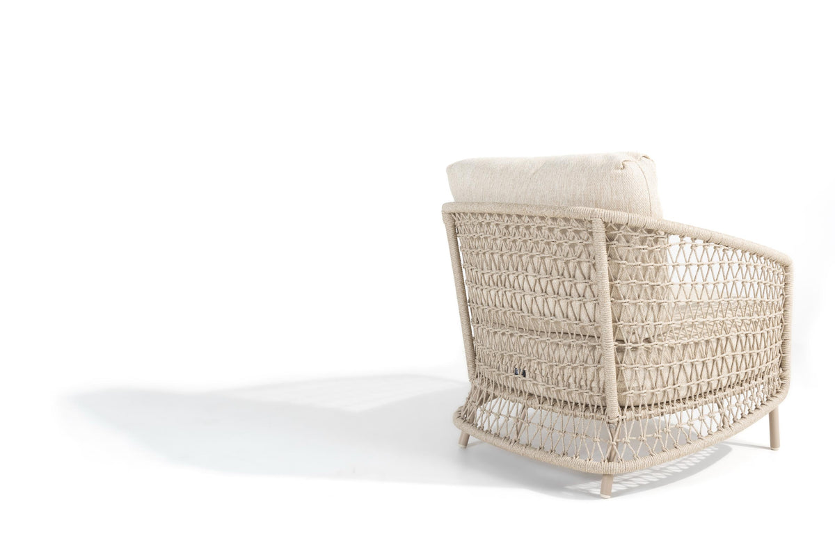 4 Seasons Outdoor Puccini 5 Seat Lounge with Paros HAT140cm Drum Ceramic Table & Footstool