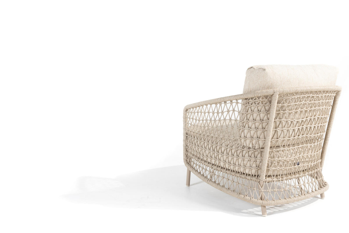 4 Seasons Outdoor Puccini 5 Seat Lounge with Paros HAT140cm Drum Ceramic Table & Footstool