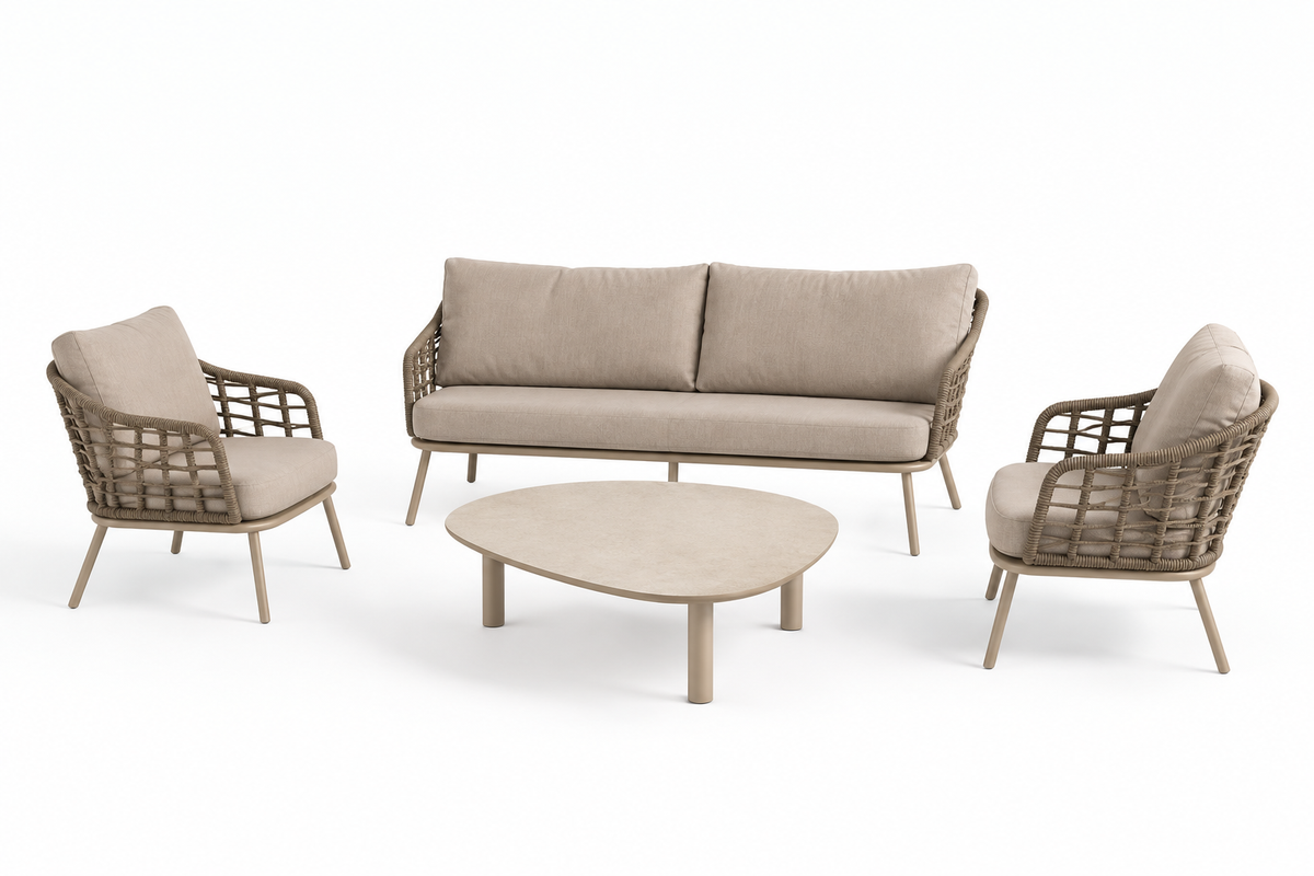 4 Seasons Outdoor Puglia 5 Seat Lounge with Coffee Tables