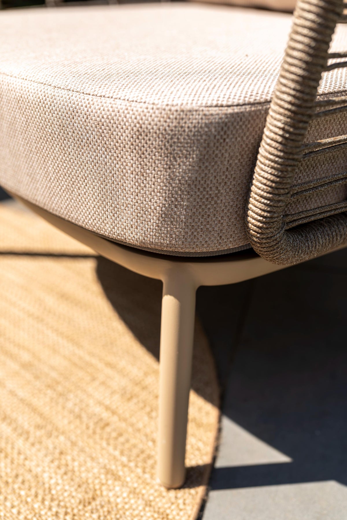4 Seasons Outdoor Puglia Low Dining Chairs With 160cm Donato Dining Table and Lazy Susan