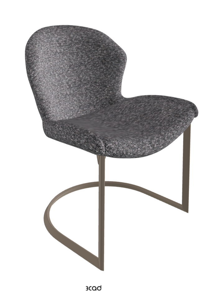 Rachel Cantilever Dining Armchair_Titanium Embossed_Fabric_B244
