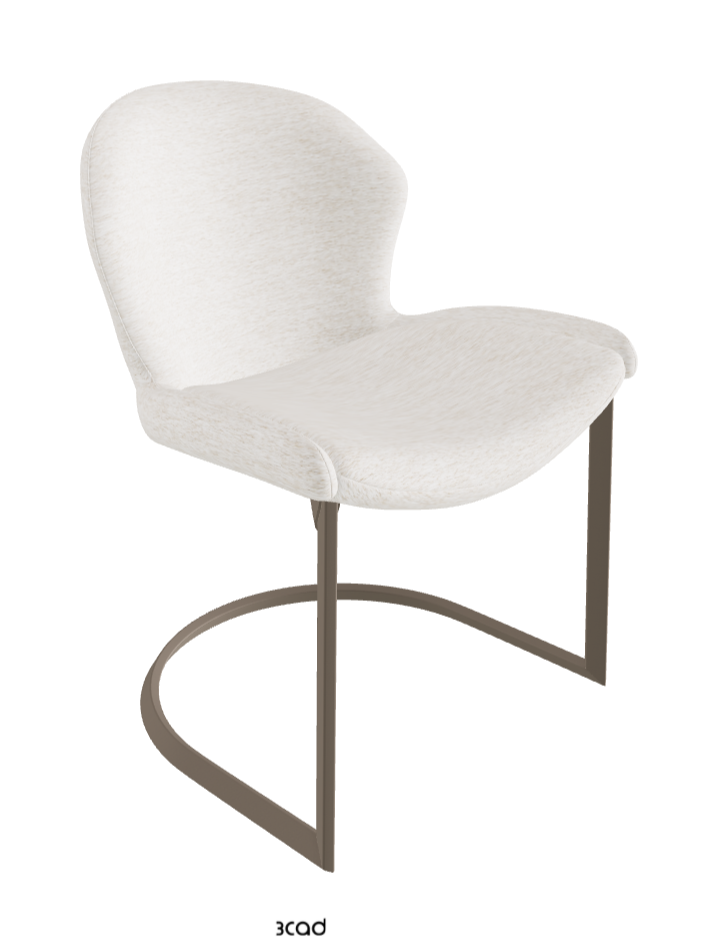 Rachel Cantilever Dining Armchair_Titanium Embossed_Fabric_B730