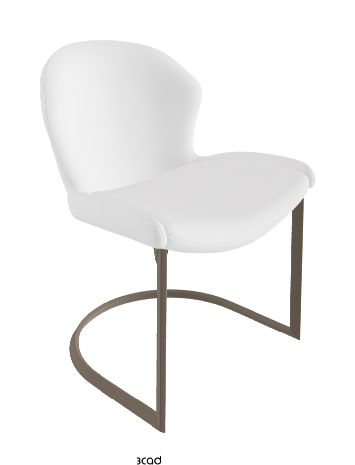 Rachel Cantilever Dining Armchair_Titanium Embossed_Fabric_B920