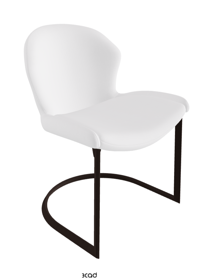 Rachel Cantilever Dining Armchair_Bronze Embossed_Fabric_B920
