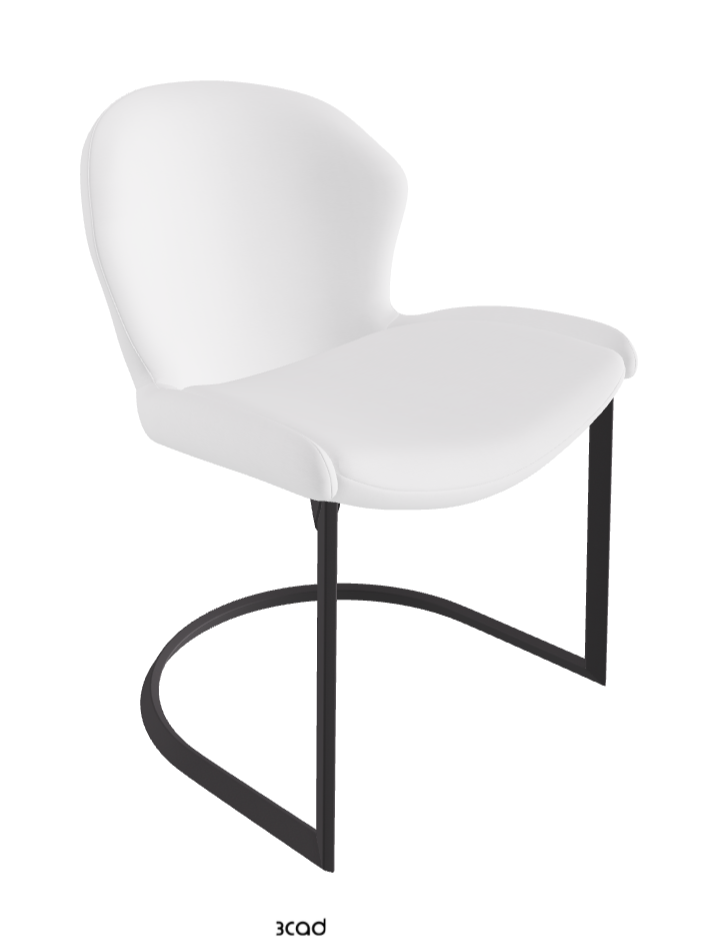 Rachel Cantilever Dining Armchair_Graphite Embossed_Fabric_B920