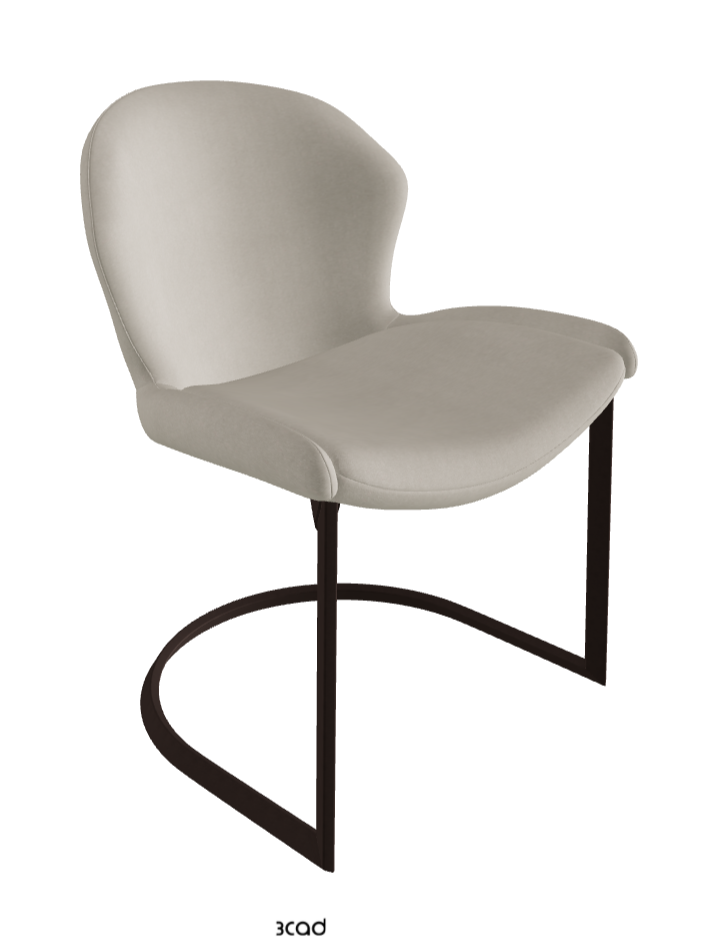 Rachel Cantilever Dining Armchair_Bronze Embossed_Fabric_B924