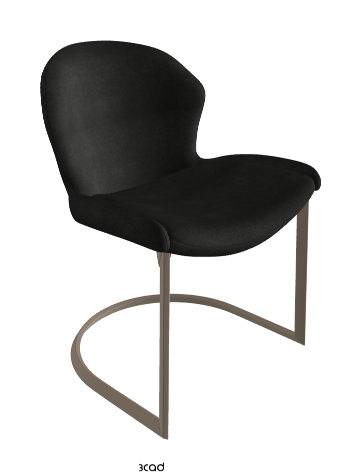 Rachel Cantilever Dining Armchair_Titanium Embossed_Fabric_B932