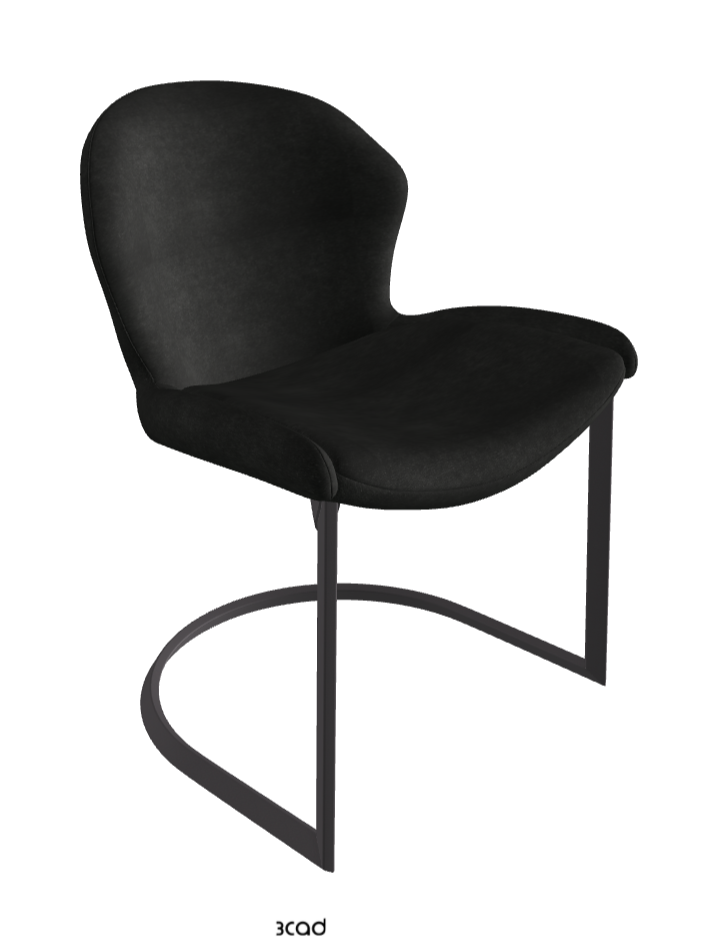 Rachel Cantilever Dining Armchair_Graphite Embossed_Fabric_B932