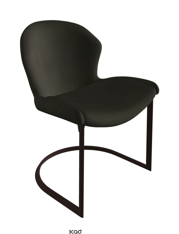 Rachel Cantilever Dining Armchair_Bronze Embossed_Micro Nubuk_Musk
