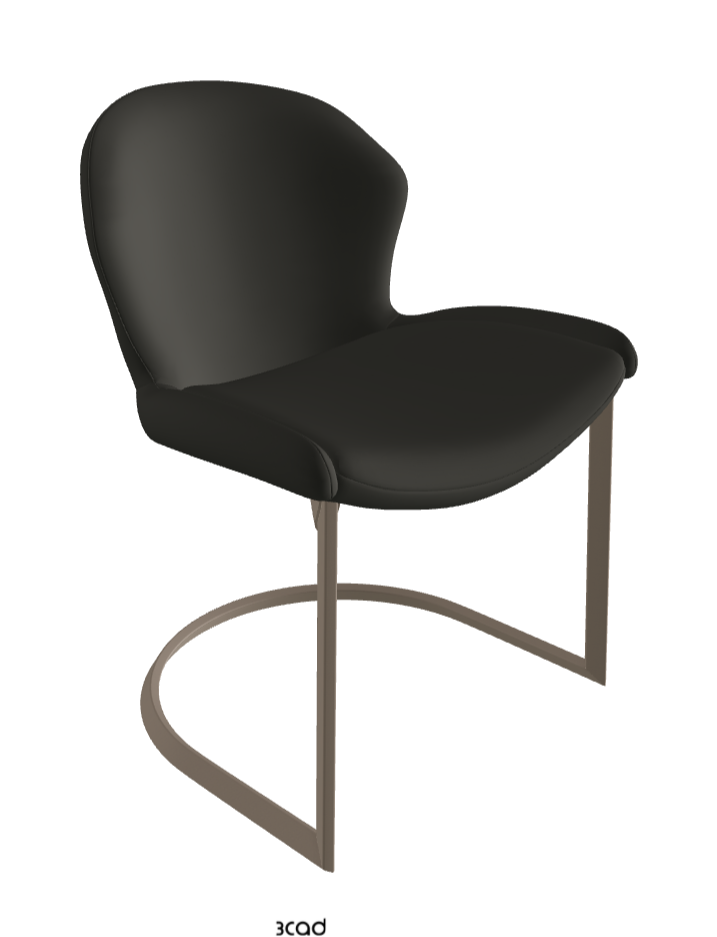 Rachel Cantilever Dining Armchair_Titanium Embossed_Synthetic Leather_London