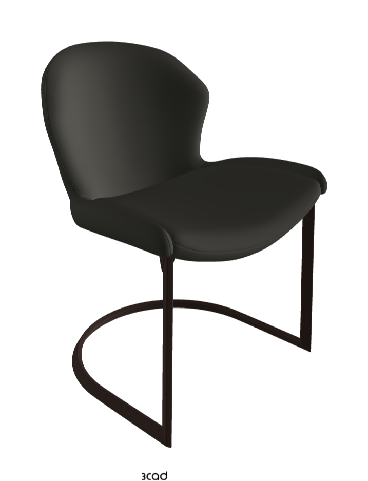 Rachel Cantilever Dining Armchair_Bronze Embossed_Synthetic Leather_London