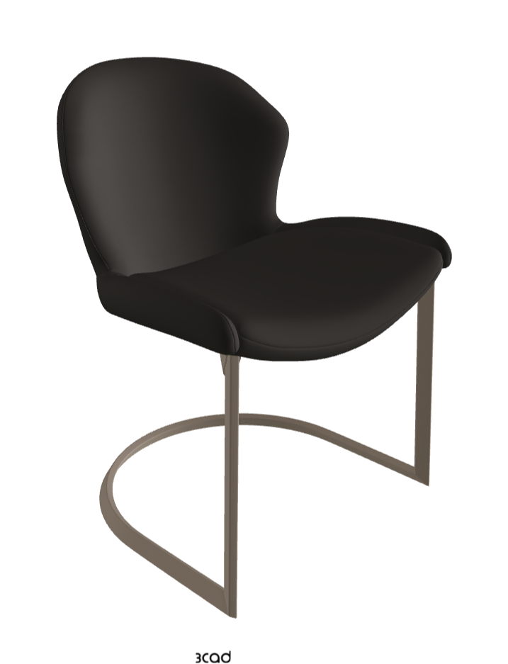 Rachel Cantilever Dining Armchair_Titanium Embossed_Synthetic Leather_Ardesia