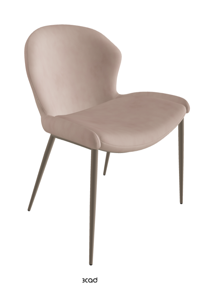 Rachel ML Dining Armchair_Titanium Embossed_Micro Nubuk_Dusty Rose