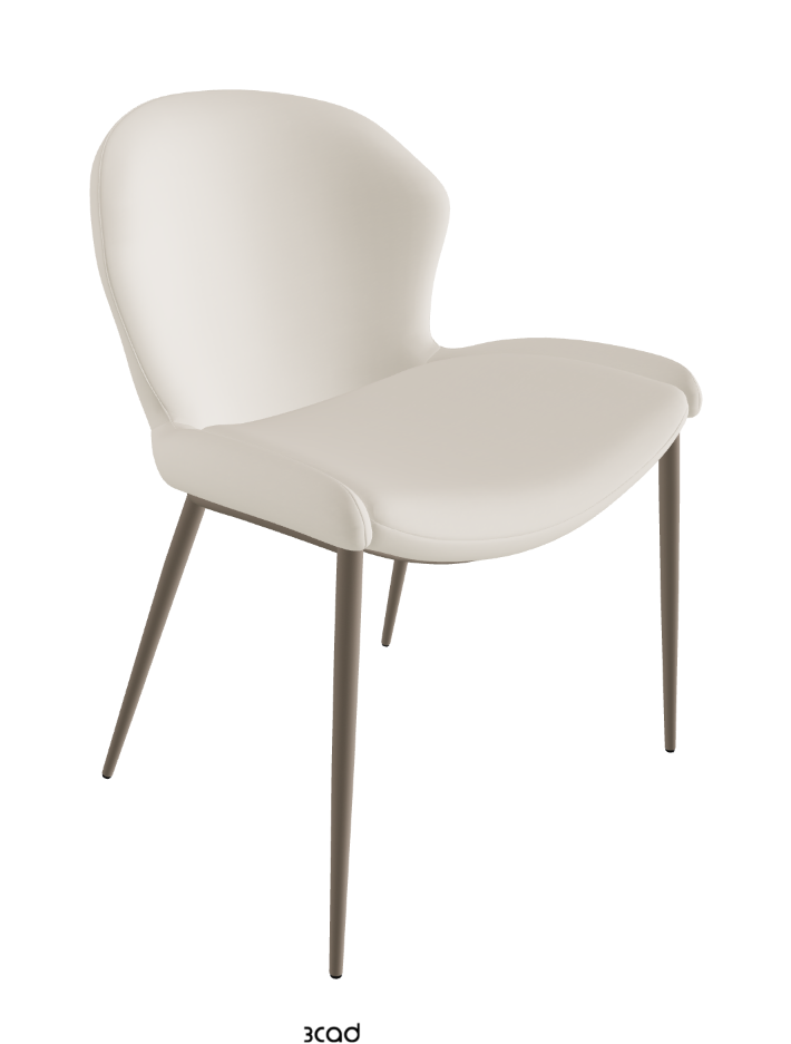 Rachel ML Dining Armchair_Titanium Embossed_Glove Soft Leather_Ecru